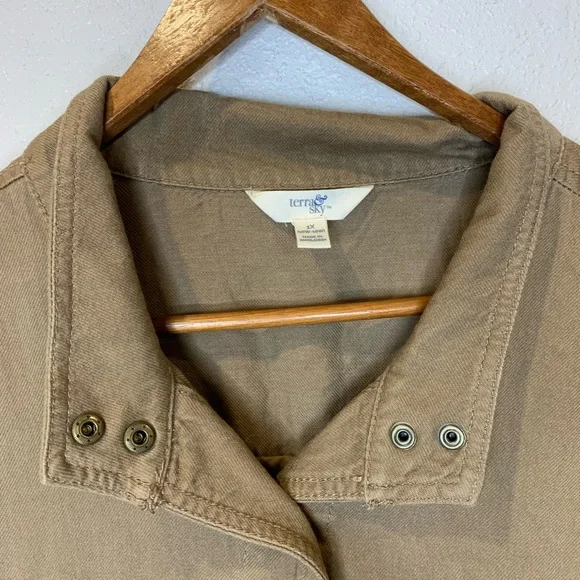 Terra & Sky Khaki Utility Jacket - Picture 2 of 3